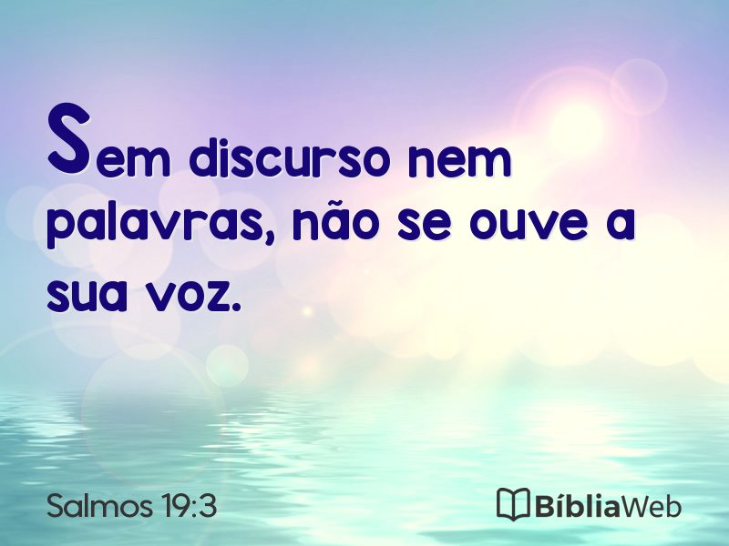 Salmos 19:3 em imagem para compartilhar