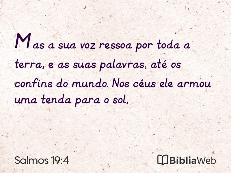 Salmos 19:4 em imagem para compartilhar