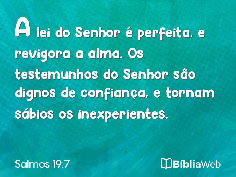Salmos 19:7 em imagem para compartilhar