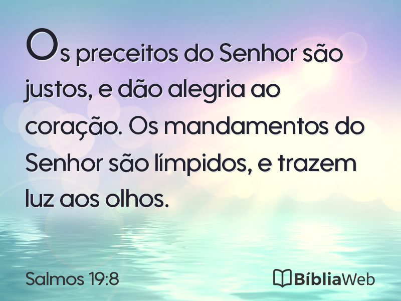 Salmos 19:8 em imagem para compartilhar