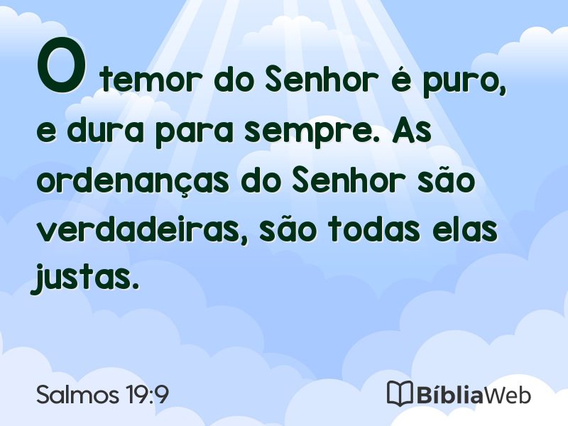 Salmos 19:9 em imagem para compartilhar