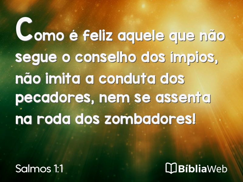 Salmos 1:1 em imagem para compartilhar