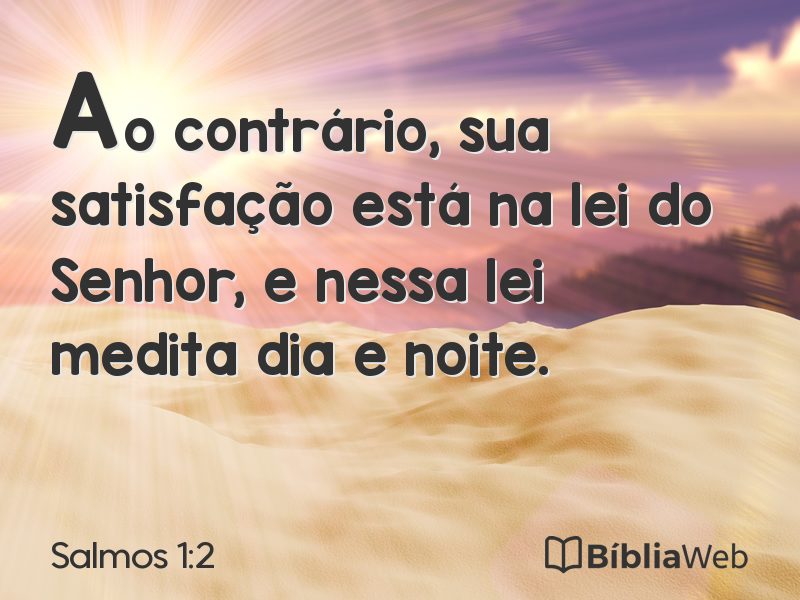 Salmos 1:2 em imagem para compartilhar