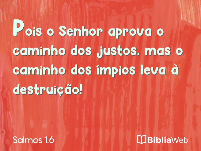 Salmos 1:6 em imagem para compartilhar