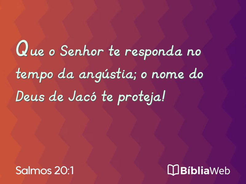 Salmos 20:1 em imagem para compartilhar
