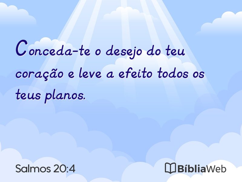 Salmos 20:4 em imagem para compartilhar