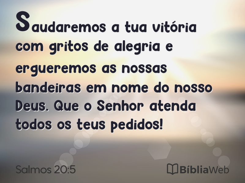 Salmos 20:5 em imagem para compartilhar