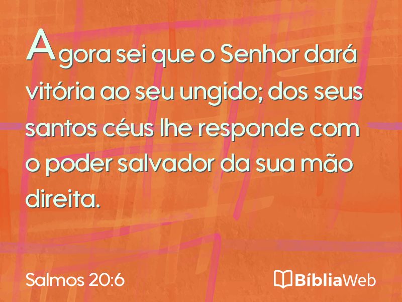 Salmos 20:6 em imagem para compartilhar