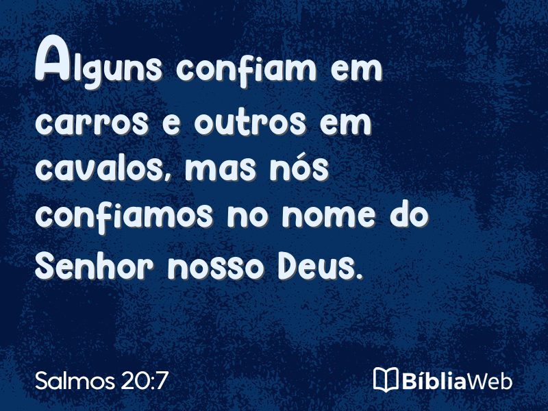 Salmos 20:7 em imagem para compartilhar