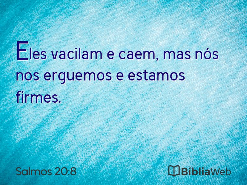 Salmos 20:8 em imagem para compartilhar