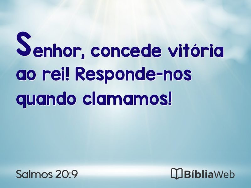 Salmos 20:9 em imagem para compartilhar