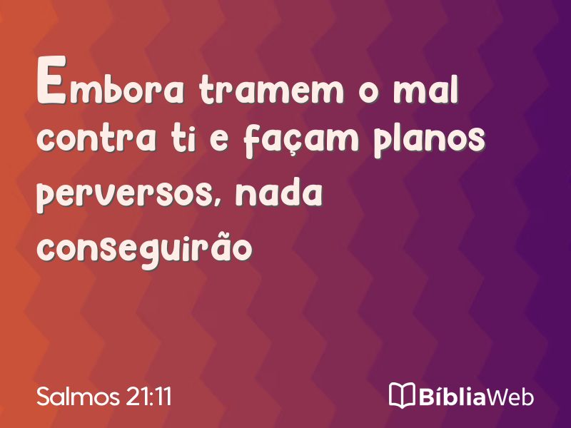 Salmos 21:11 em imagem para compartilhar