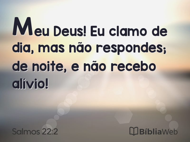 Salmos 22:2 em imagem para compartilhar