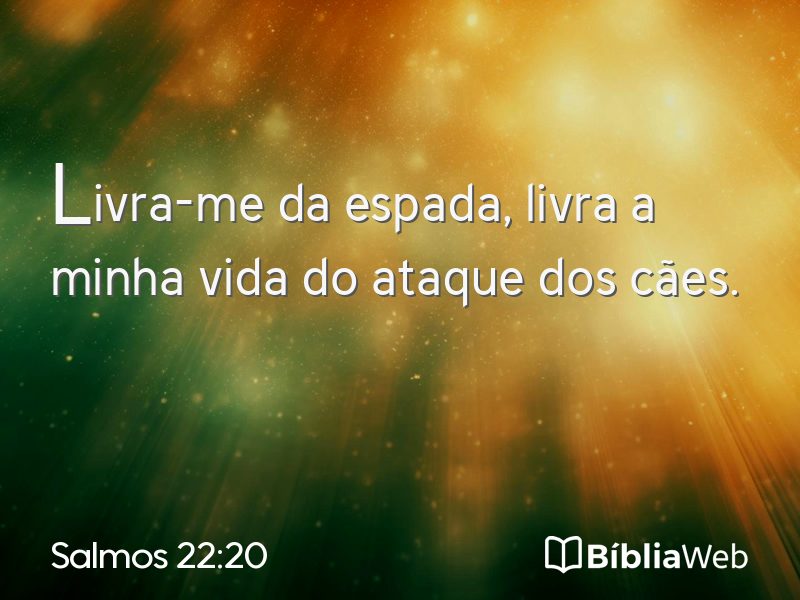 Salmos 22:20 em imagem para compartilhar