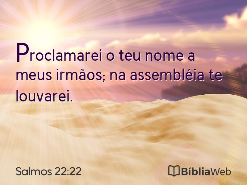 Salmos 22:22 em imagem para compartilhar