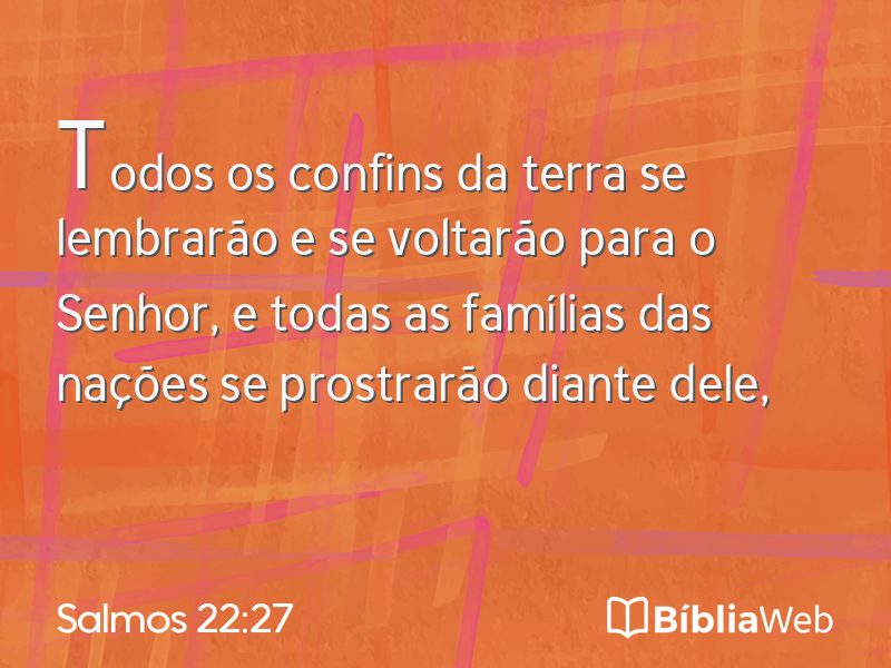 Salmos 22:27 em imagem para compartilhar