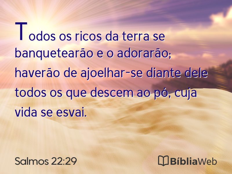 Salmos 22:29 em imagem para compartilhar