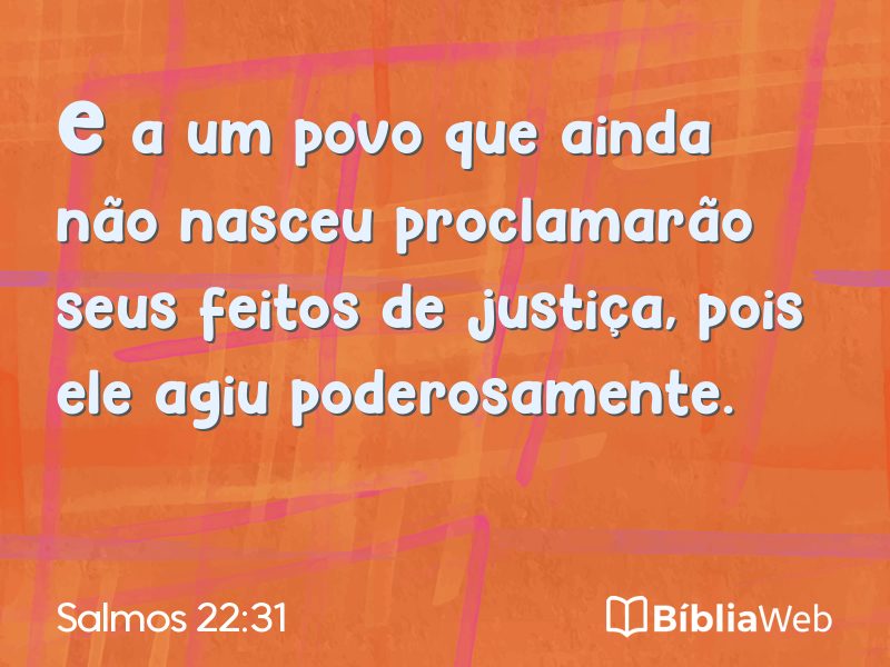 Salmos 22:31 em imagem para compartilhar