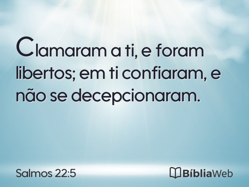 Salmos 22:5 em imagem para compartilhar