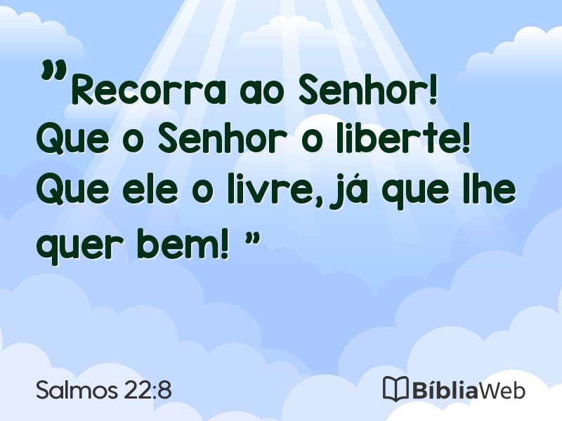Salmos 22:8 em imagem para compartilhar