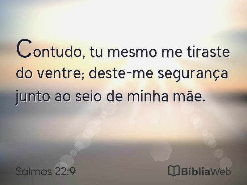 Salmos 22:9 em imagem para compartilhar