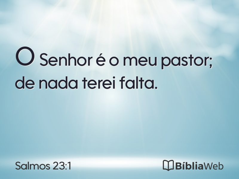 Salmos 23:1 em imagem para compartilhar