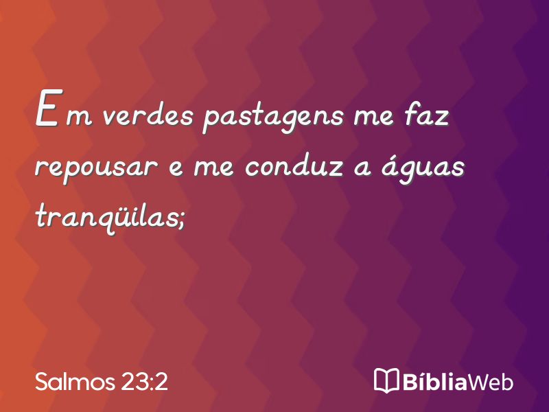 Salmos 23:2 em imagem para compartilhar