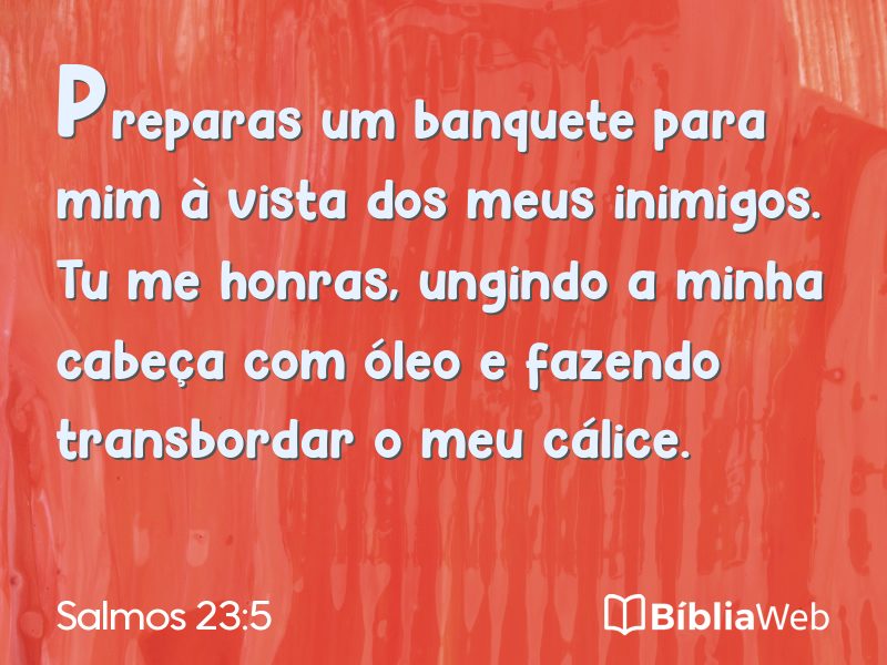 Salmos 23:5 em imagem para compartilhar