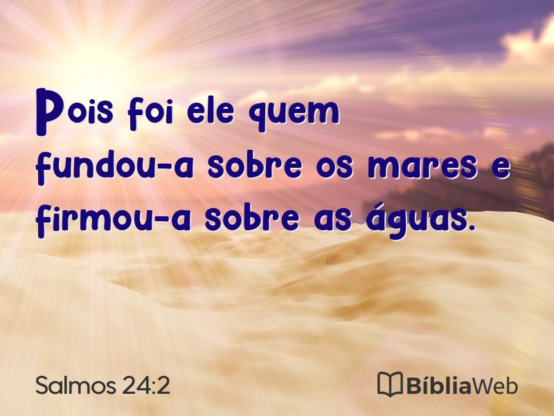 Salmos 24:2 em imagem para compartilhar