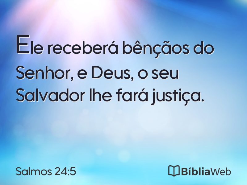 Salmos 24:5 em imagem para compartilhar