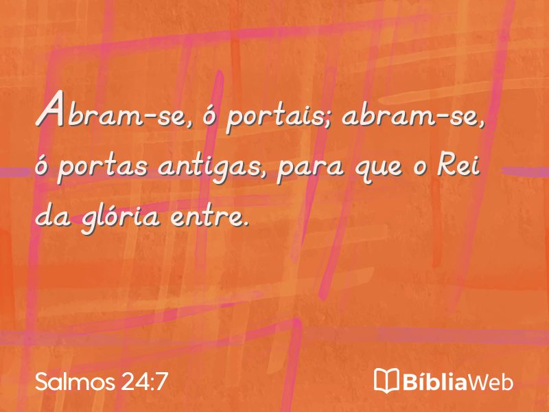 Salmos 24:7 em imagem para compartilhar