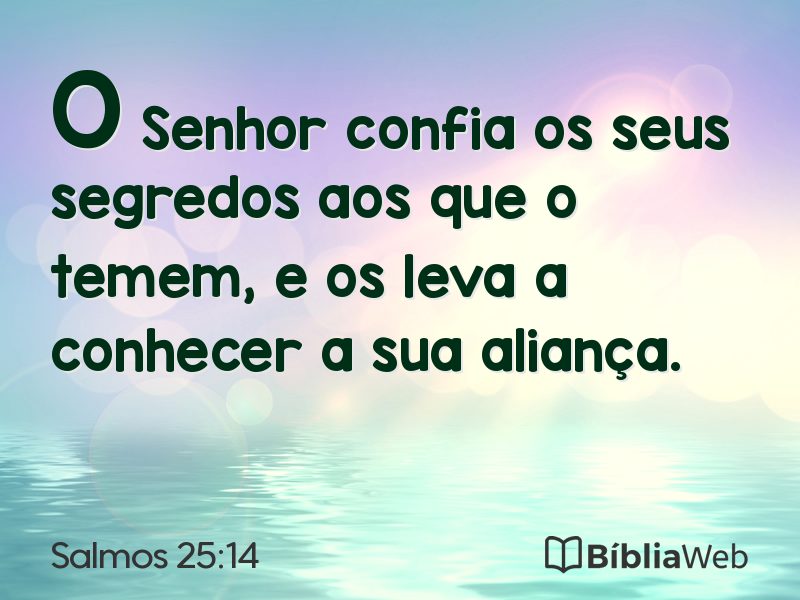 Salmos 25:14 em imagem para compartilhar