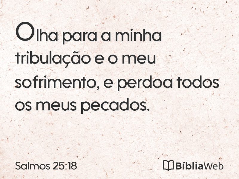 Salmos 25:18 em imagem para compartilhar