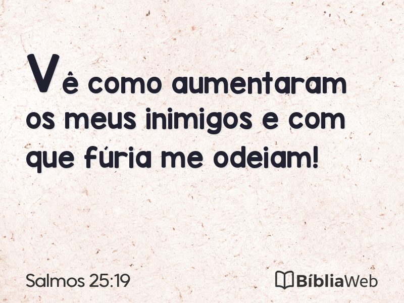Salmos 25:19 em imagem para compartilhar