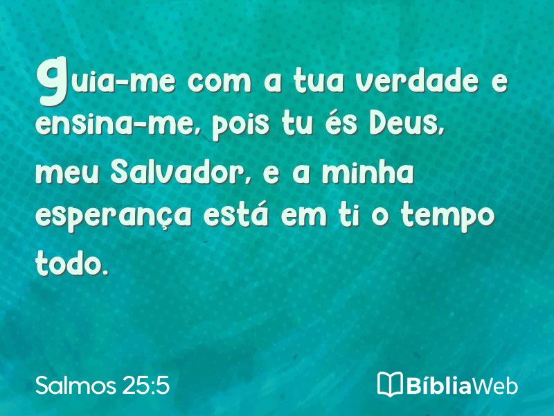 Salmos 25:5 em imagem para compartilhar