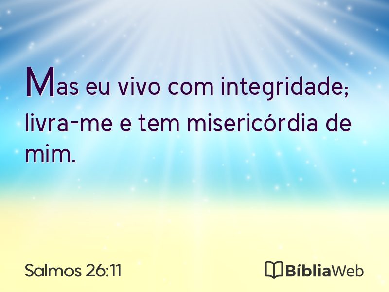 Salmos 26:11 em imagem para compartilhar