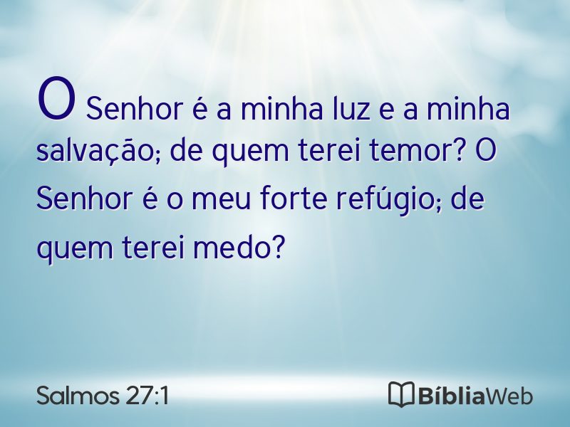Salmos 27:1 em imagem para compartilhar