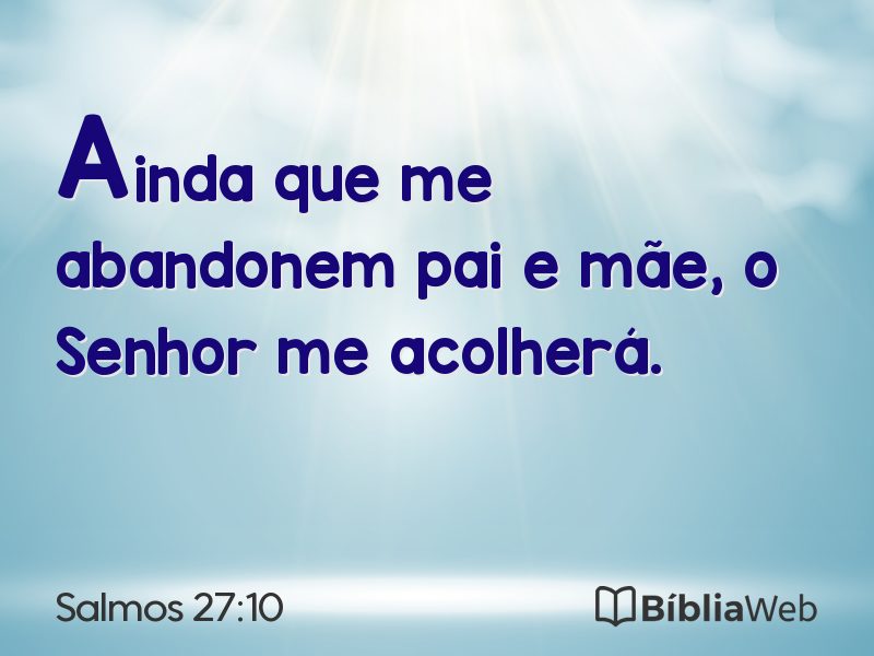 Salmos 27:10 em imagem para compartilhar