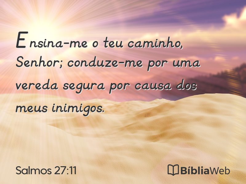 Salmos 27:11 em imagem para compartilhar