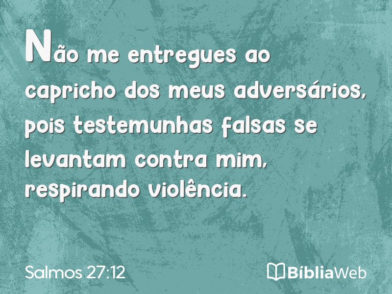 Salmos 27:12 em imagem para compartilhar