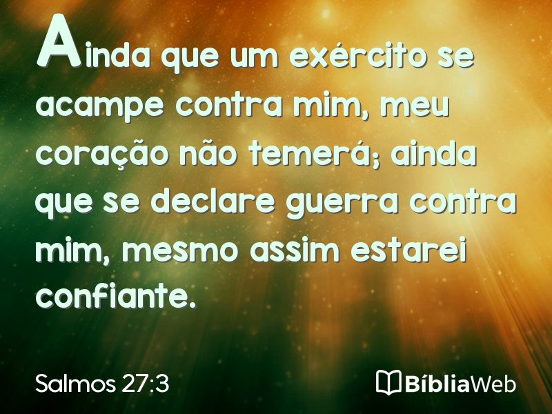 Salmos 27:3 em imagem para compartilhar