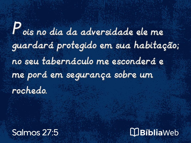 Salmos 27:5 em imagem para compartilhar