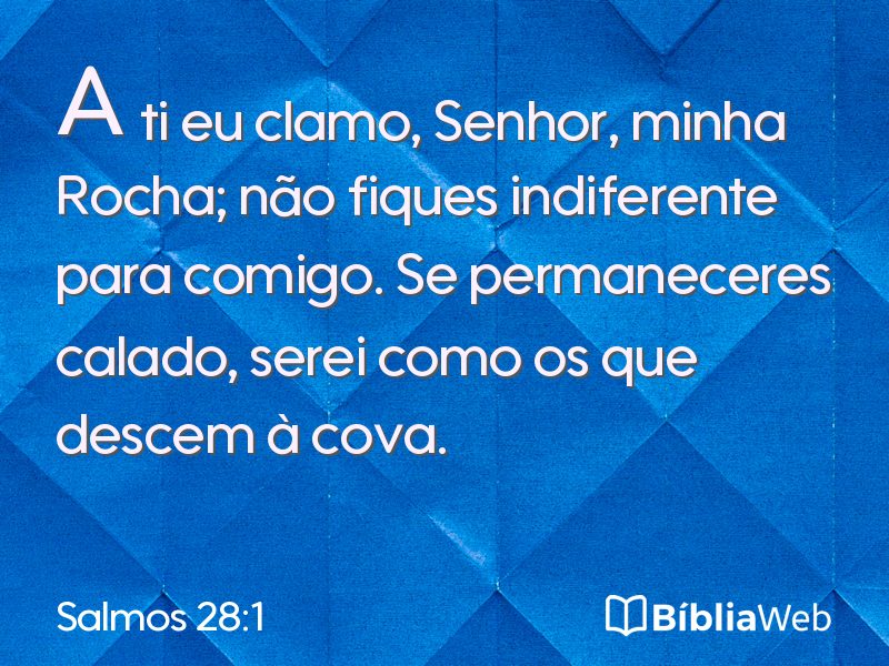 Salmos 28:1 em imagem para compartilhar