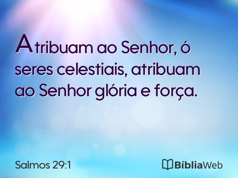 Salmos 29:1 em imagem para compartilhar