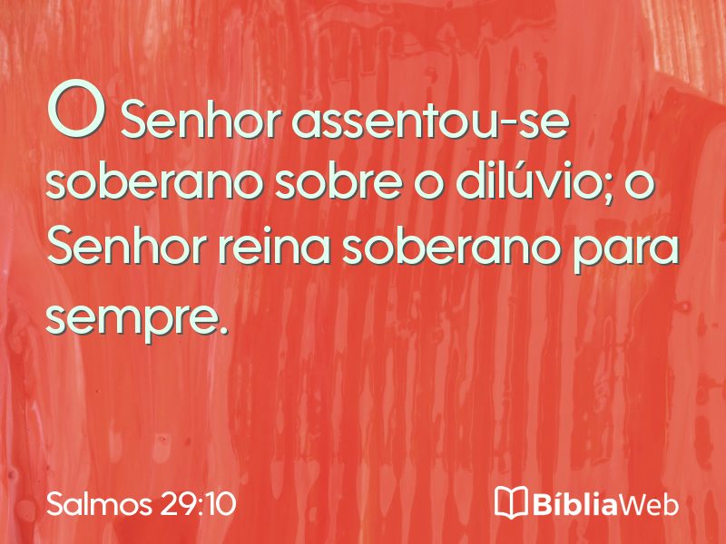 Salmos 29:10 em imagem para compartilhar