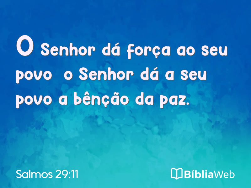 Salmos 29:11 em imagem para compartilhar