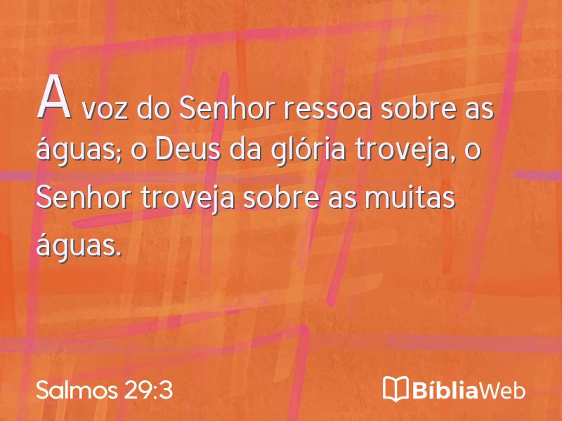 Salmos 29:3 em imagem para compartilhar