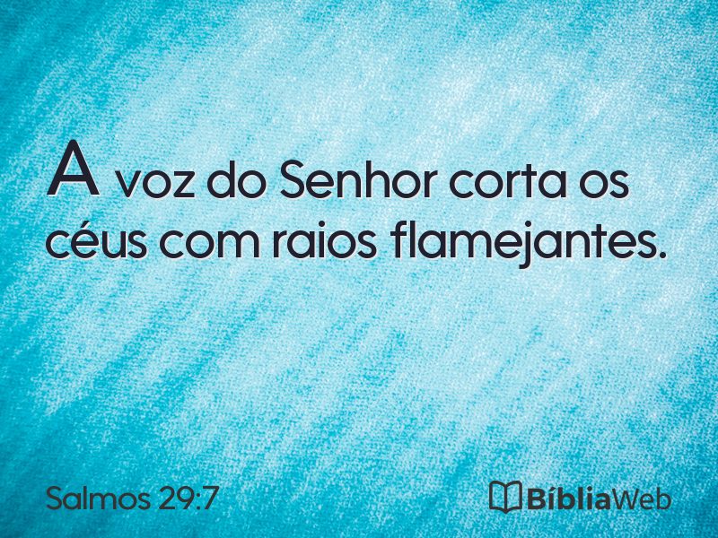 Salmos 29:7 em imagem para compartilhar