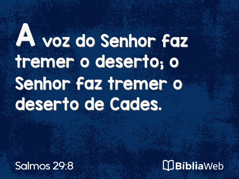 Salmos 29:8 em imagem para compartilhar