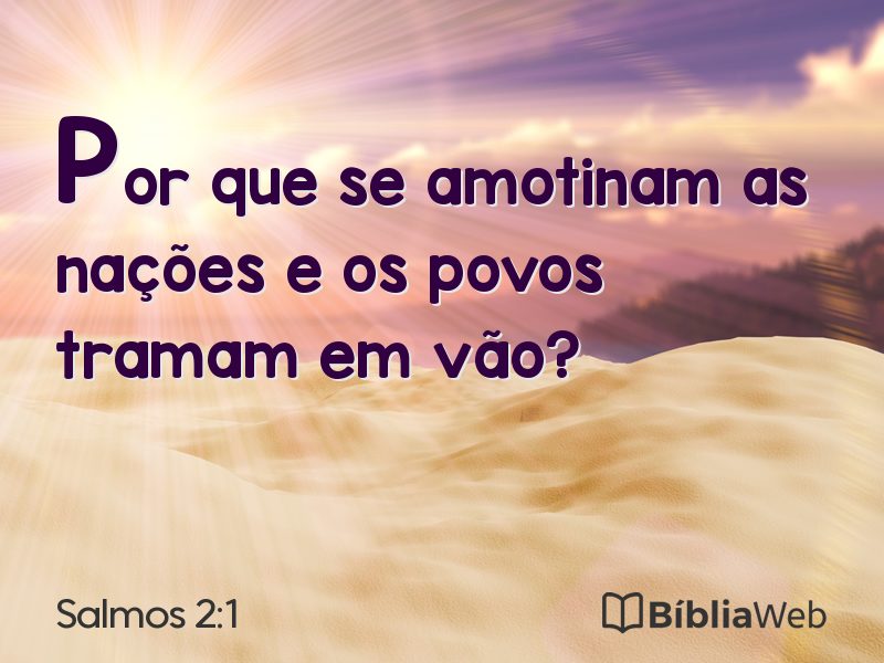 Salmos 2:1 em imagem para compartilhar